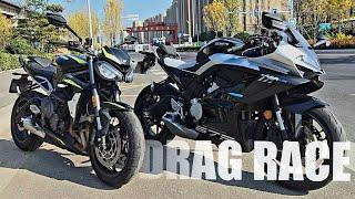 765RS vs 675SR-R | Drag race | Comparison | Street | 4K |