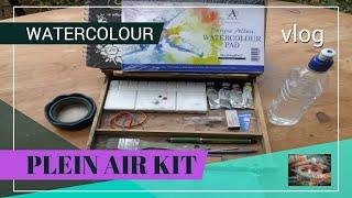 Plein air kit for painting out with watercolour.