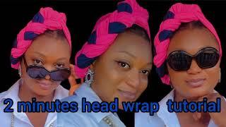  2 Minutes Braided HeadWrap with no Pins | Pinless Head Wrap for a Bad Hair Day #pinlessheadwrap