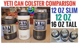 YETI Rambler Colster Koozie Can Insulator Comparison 12 oz vs 16 oz