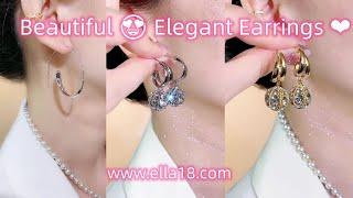 Beautiful  Elegant Earrings  #earrings #ella18jewelry #youtubevideo  #jewelry  #fashion #trend