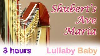  3 HOURS  Shubert's AVE MARIA  NO ADS  Beautiful HARP Music Instrumental  Relaxing Sleep Music