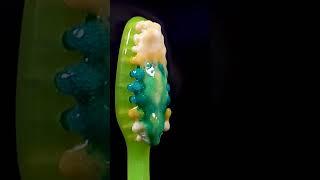 Toothbrush VS Flame | Melting Toothbrush | Toothbrush Macro Shot ASMR  #calming #experiment