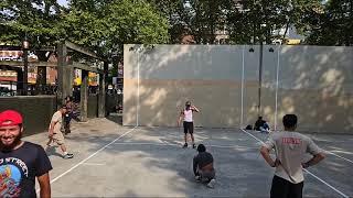 Grand Street Park - Los & Tavo vs Dan P & Tim Torres - Doubles Handball Filmed By Shena - 8.5.2024