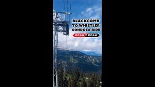 Peak 2 Peak Gondola Ride in Summer at Whistler Blackcomb Resort