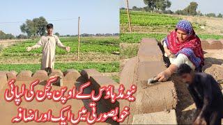 | New Mud House Ke Open Kitchen Ko Lipaye Ke Baad Char Chand Lag Gaye | Village Woman Life And Mud