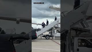 Trump seen fist pumping, greeted by airmen in Wisconsin for RNC day after assassination attempt