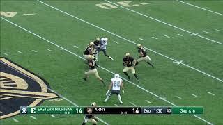 Army Football: Cole Christiansen Interception vs. Eastern Michigan 10-14-17