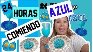24 HORAS COMIENDO AZUL | RETO Lita Pinto | All Day Eating Blue Food Challenge