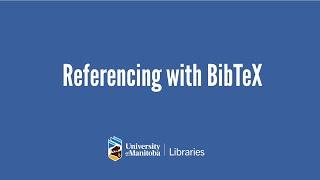 Referencing with BibTeX