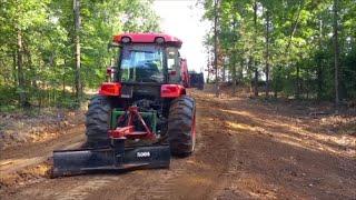 Grading road (4,000 feet) with Kioti NX6010