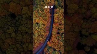 How to colorgrade your drone footage #shorts #color #drone #dji #flying #editing #video #beforeafter