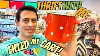 Thrift with me ~ 2 THRIFT STORES Lots of VINTAGE Sourcing RESELL FT on eBay PROFIT