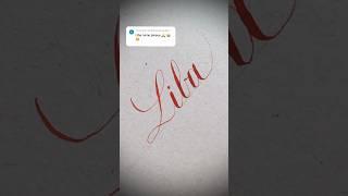 Copperplate calligraphy, tutorial: how I write your name