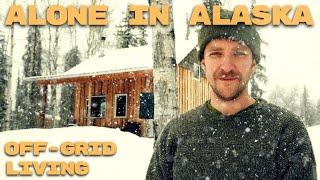 Cabin Life In A Snowstorm | Full Day Alone In The Wilderness | ASMR