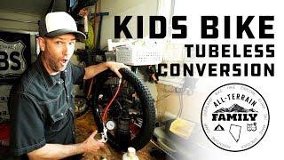 How to convert your kids bike to tubeless tires: Cannondale Cujo 24+ Mods
