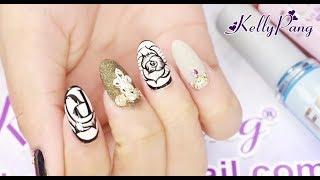 Học nail - Học vẽ cọ nét Hoa hồng | KellyPang Nail