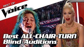 TOP 10 | The Greatest ALL-CHAIR-TURN Blind Auditions in The Voice