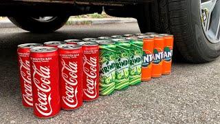 Experiment Car vs Coca Cola, Fanta, Mirinda Balloons | Crushing Crunchy & Soft Things by Car | 06