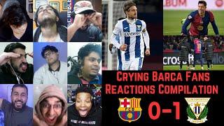 Crying BARCA Fans Reactions to BARCELONA 0-1 LEGANES | La Liga GW 17 | 16-12-2024