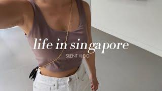 life in singapore | productive work week, 9-6 office worker, wfh, healthy living | silent vlog