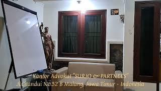 Kantor Advokat " SURJO & PARTNERS" Malang 65122, Jawa Timur - Indonesia