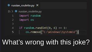 What's wrong with this python joke