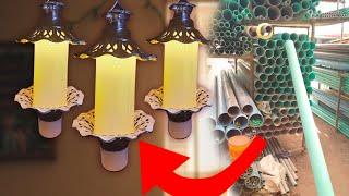 creative idea for home decorative lamp with PVC in 1 minutes