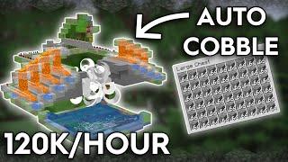 Minecraft Fully Automatic Cobblestone Farm - 120,000 Cobble Per Hour - 1.20+