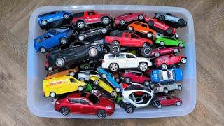 Box Full of Model Cars - Audi, BMW, Mini,Toyota, Porsche, Lada, Renault, Chevrolet, Land Rover ...