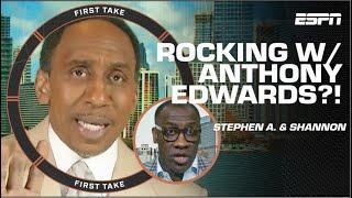Stephen A. DOESN’T AGREE with Shannon Sharpe over Anthony Edwards vs. Nuggets | First Take
