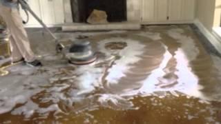 Using A Floor Buffer To Strip Waxed Concrete Floors