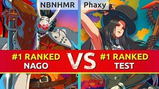 GGST ▰ NBNHMR (#1 Ranked Nagoriyuki) vs Phaxy (#1 Ranked Testament). High Level Gameplay