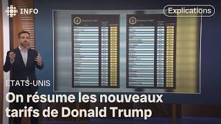 Voici les tarifs douaniers qui touchent le Canada et ceux annoncés le 2 avril par Donald Trump