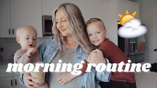 SOLO MOM MORNING ROUTINE | pregnant mom of 3