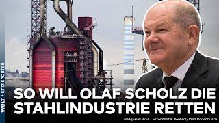 STAHLGIPFEL: Kanzler Scholz spricht mit Industrievertretern – Steigt der Staat in Thyssenkrupp ein?