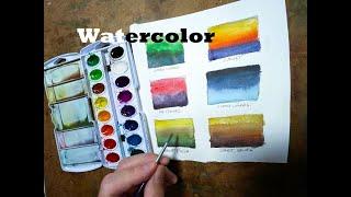 Watercolor Painting of Color Swatches to Improve Painting Skills- Extreme Beginners Series