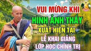 Ảnh THẦY MINH TUỆ được Chiếu Tại Lễ Khai Giảng Lớp CAO CẤP LÝ LUẬN CHÍNH TRỊ- Mặt Thầy Tròn Trịa Hơn