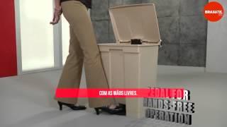 Lixeira com Pedal Rubbermaid | Lixeira com Pedal, Brasutil