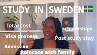 Study in Sweden | Cost + relocating with family + Visa & Admission process etc