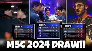 MSC 2024 GROUP DRAW IS OUT!! THIS IS THE CRAZIEST MSC GROUP STAGE EVER!! 