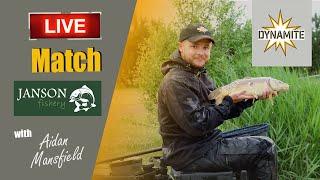 Match Fishing: Aidan Mansfield Live Match at Janson Fishery