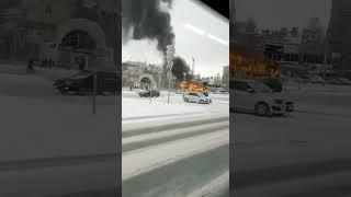 Возгорание трамвая в городе Набережные Челны.