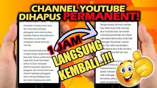 Cara Mengembalikan Channel Youtube Dihapus Permanen Langsung Kembali