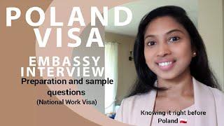 Poland Visa Interview පෙර සූදානම සහ අහන ප්‍රශ්න #poland #europe #workvisa #interview #polandvisa