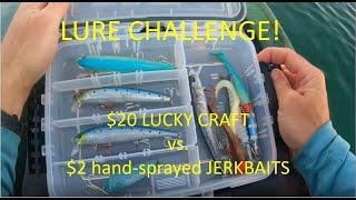 $20 LUCKY CRAFT vs. $2 JERKBAITS. Lure challenge in the HARBOR!