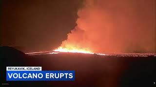 Volcano on Iceland's Reykjanes Peninsula erupts for the 7th time in a year