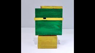 Larry Graeber - Green Bandit  12.5 x 8.5 x 2" wood, paint 2020