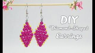 Diy How to make diamond-shaped earrings / Handmade Earrings