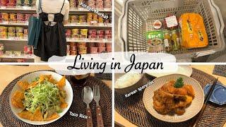 shopping at Korea Market, Taco rice & Korean inspired spareribs | japan vlog